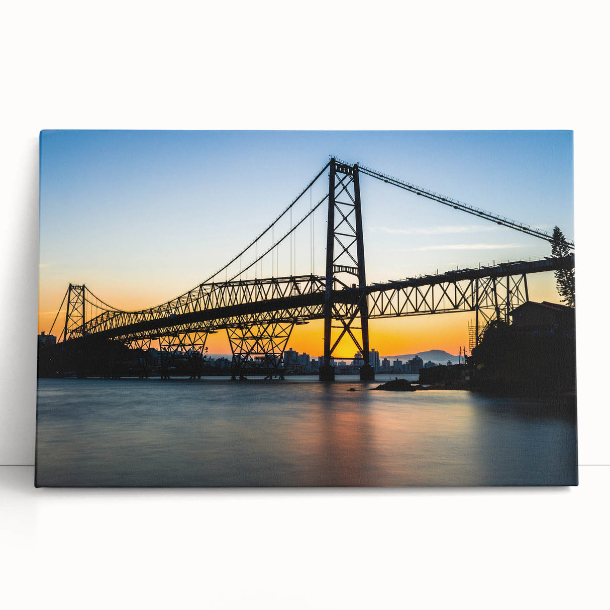 Black and white stretched canvas of a Brazilian landscape, ideal for kitchen wall art or bedroom decor.
