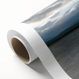 Art deco poster of Santiago, Chile skyline in pastel shades on rolled canvas, ideal for nursery wall art.