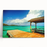 Black and white stretched canvas featuring a scenic Colombian landscape, ideal for kitchen wall art or bedroom decor.