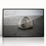 Large abstract wall art featuring a Galapagos scenery in muted earth tones on a framed acrylic.