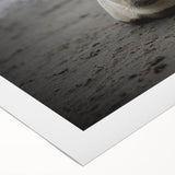 Art deco poster featuring a scenic view of the Galapagos Islands with muted earth tones on rolled canvas.