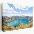 Large stretched canvas featuring a colorful Ecuadorian landscape, ideal for kitchen wall art.
