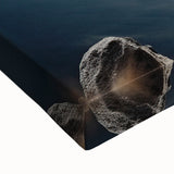 Large art of a Peruvian landscape in black and white on stretched canvas, ideal for bedroom wall decor.