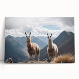 Black and white stretched canvas of a Peruvian landscape, ideal for kitchen wall art or bedroom ambiance.