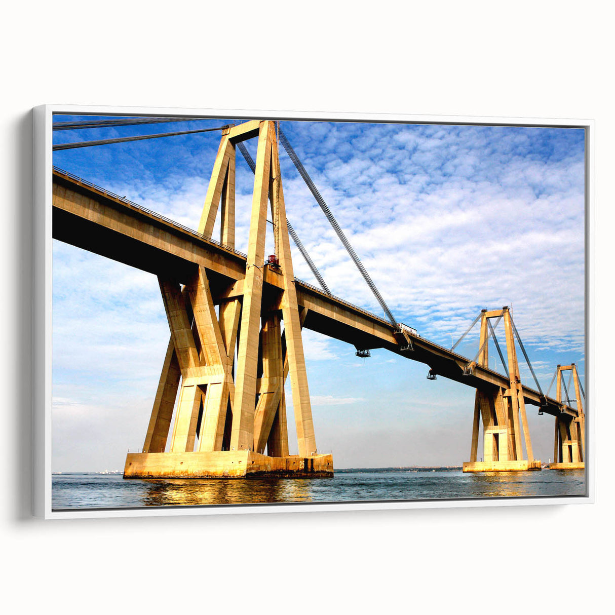 Vintage poster art of Venezuelan scenery on framed canvas, featuring vibrant colors, ideal for living room decor.
