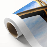 Art Deco poster of a Venezuelan landscape in pastel hues on rolled canvas, ideal for nursery wall art.