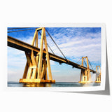 Extra large rolled print featuring a vibrant landscape of a Venezuelan scenery, ideal for art wall dining room.