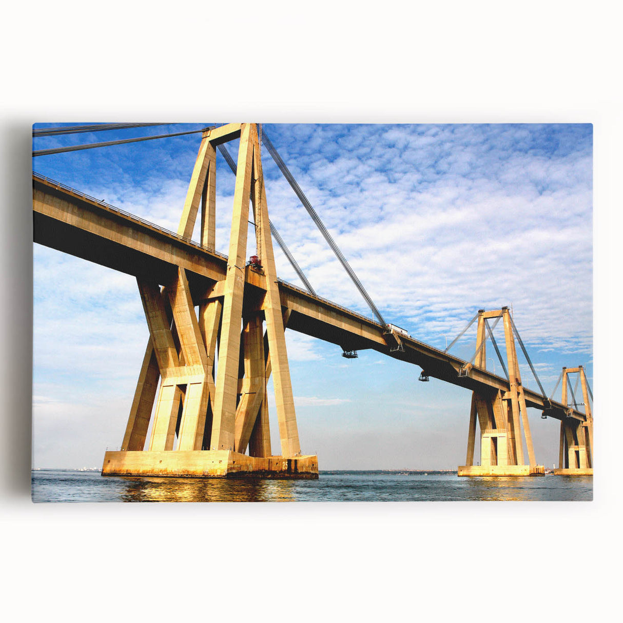 Black and white photograph of a Venezuelan landscape on stretched canvas, ideal for kitchen wall art.