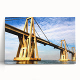 Large black and white landscape art painting of a Venezuelan scenery on stretched canvas, suited for bedroom wall art.