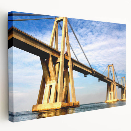 Large stretched canvas featuring a vibrant scene of a Venezuelan landscape, ideal for kitchen wall art.