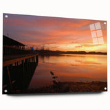 Acrylic print of a large abstract depiction of Alabama scenery, in muted earth tones.