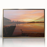 Large art print of an Alabama landscape in muted earth tones on a framed acrylic, ideal for modern art wall decor.