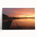 Black and white stretched canvas featuring a serene Alabama landscape, ideal for kitchen wall art.