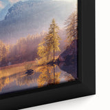 Extra large framed canvas featuring a textured depiction of an Alaskan landscape in black with colorful accents.