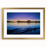 Extra large abstract art print of Arkansas scenery in textured style, with a gold frame, ideal for living room decor.