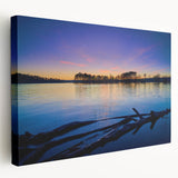 Large canvas print of an Arkansas landscape in muted earth tones, ideal for kitchen wall art.