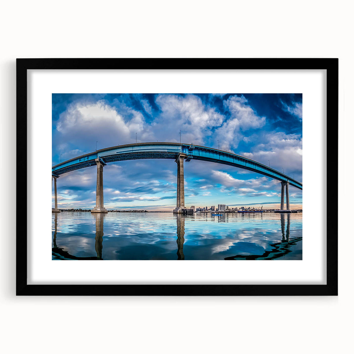 Extra large wall art featuring an abstract depiction of San Diego in vibrant, colorful hues, printed on textured canvas.