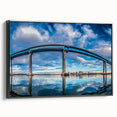 Black and white landscape art painting of San Diego on framed canvas, ideal for bedroom wall decor.