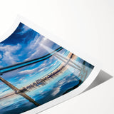 Extra large rolled print featuring line art flowers in muted tones, ideal for large living room wall decor.