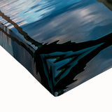 Black and white landscape art painting of San Diego on stretched canvas, suitable for bedroom wall decor.