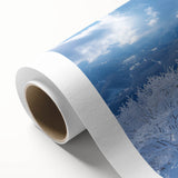 Art deco poster of Vail, Colorado scenery in pastel shades on rolled canvas, ideal for nursery wall art.