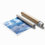 Extra large rolled print of Vail, Colorado scenery with floral motifs in soft, pastel colors.