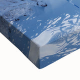 Black and white landscape art painting of Vail, Colorado on stretched canvas, ideal for bedroom wall art.