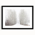 Abstract art print of Aspen scenery in vibrant colors on a textured, extra large canvas, framed in black.