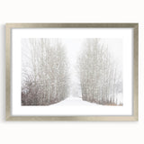 Textured abstract art print of Aspen, Colorado in muted earth tones on a framed silver mat, suitable for bedroom art.