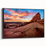 Black and white framed canvas of Denver landscape, ideal for bedroom wall art with a vintage poster style.