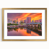 Extra large abstract art print of a textured Connecticut scenery in gold frame, ideal for living room decor.