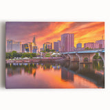 Black and white photograph of Connecticut scenery on large stretched canvas, suitable for kitchen wall art.