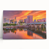 Black and white photo of Connecticut scenery on large stretched canvas, ideal for kitchen wall art or bedroom ambiance.