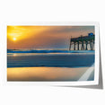 Rolled print of Daytona scenery with floral accents in soft pastel shades, ideal for art wall dining room.