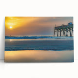 Black and white stretched canvas of Daytona scenery, ideal for kitchen wall art or bedroom ambiance.