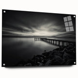 Acrylic print of a Delaware scenery in muted earth tones, suitable for dining room or bedroom decor.