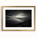 Extra large abstract art print featuring textured scenery of Delaware in gold frame, suitable for living room decor.