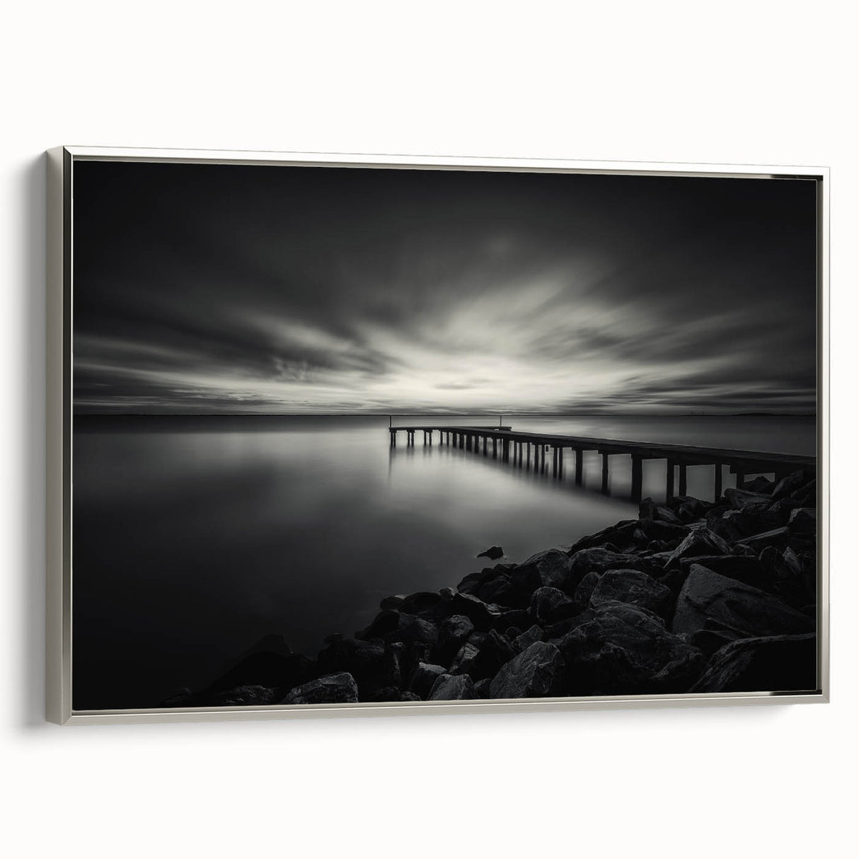 Landscape art painting of Delaware scenery on a framed canvas, featuring vintage-style black and colorful art.