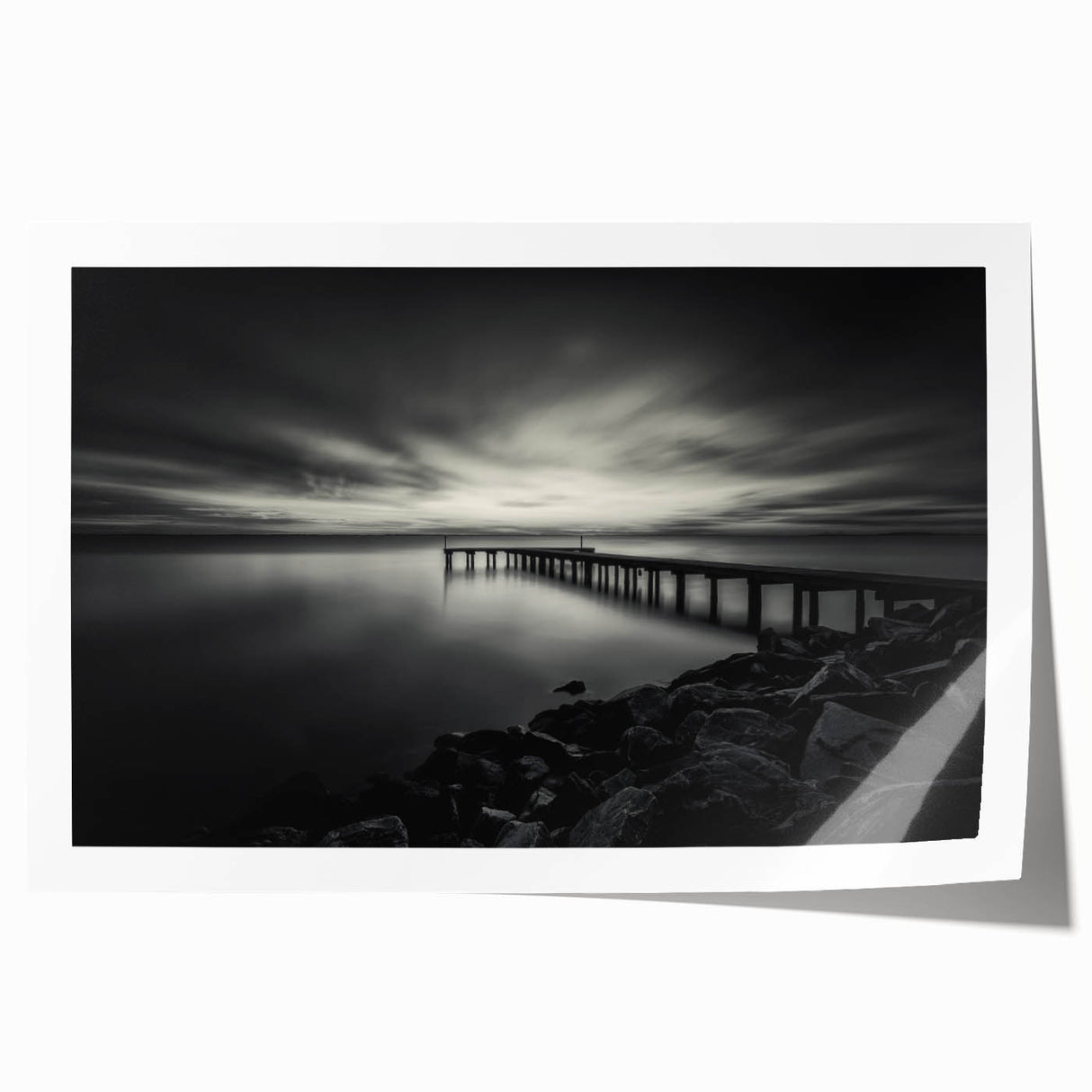 Delaware landscape with vibrant green and blue tones on a rolled canvas, suitable for dining room wall art.