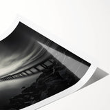 Extra large wall art featuring line art flowers in monochrome, printed on rolled canvas, ideal for large living room decor.