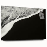 Large abstract wall art depicting the Kauai landscape in vibrant green and blue tones on acrylic glass.