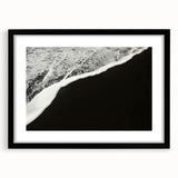 Extra large abstract art print of vibrant Kauai scenery on textured canvas, framed in black, ideal for living room decor.