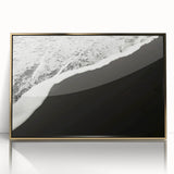 Framed acrylic print of a serene Kauai landscape in muted green and blue tones, suitable for modern art wall decor.