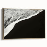 Framed canvas depicting a vintage-style landscape of Kauai, Hawaii, with muted gold and black tones.