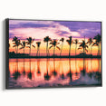 Black and white framed canvas of a Hawaiian landscape, ideal for bedroom wall art.