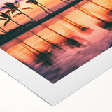 Art deco poster of Maui scenery on rolled canvas with pastel hues, ideal for dining room wall art.