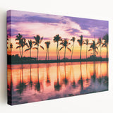 Large canvas print of a Hawaiian Maui landscape with vivid blue and green tones, ideal for kitchen wall art.