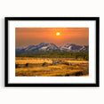 Extra large framed abstract print of colorful, textured Idaho scenery, ideal for living room decor.