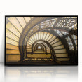 Large abstract wall art of Chicago skyline in muted gray and blue tones on framed acrylic.