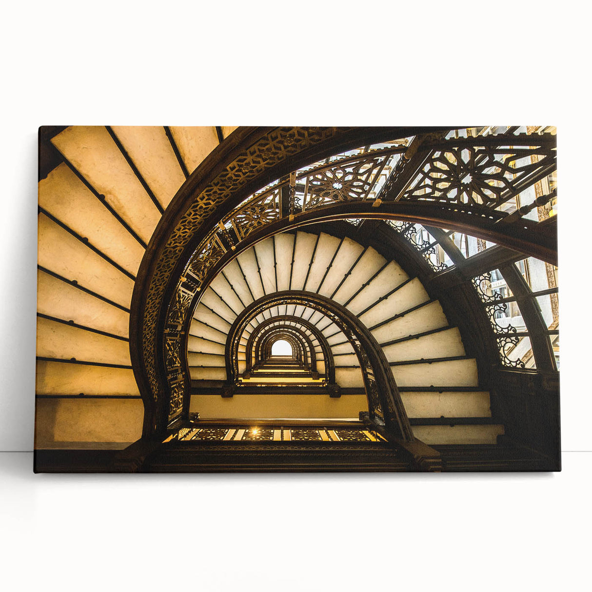 Black and white stretched canvas of Chicago skyline, ideal for kitchen wall art or bedroom ambiance.